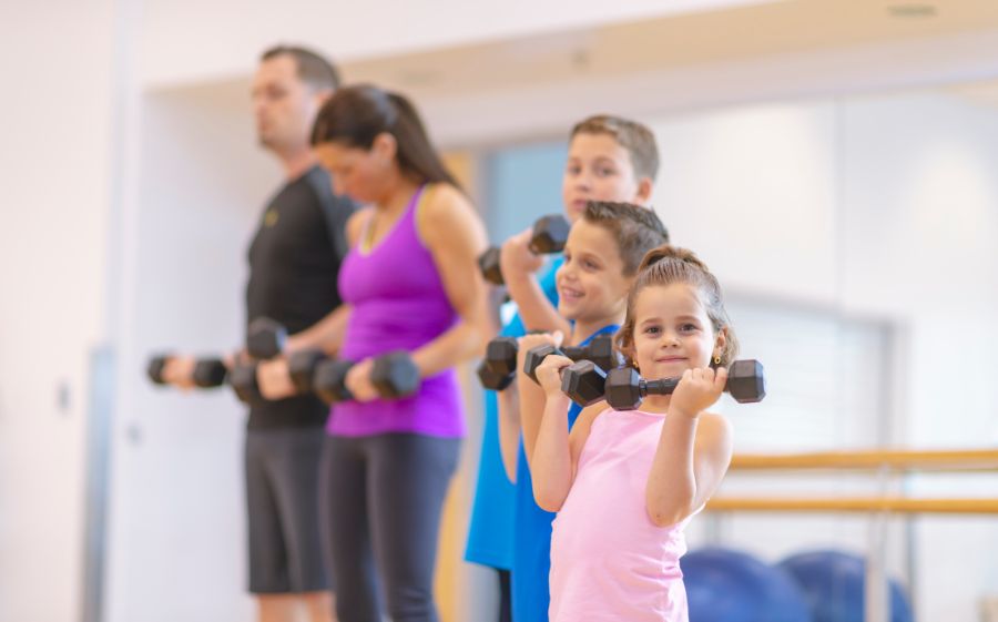 Family enjoying YMCA fitness and recreation opportunities