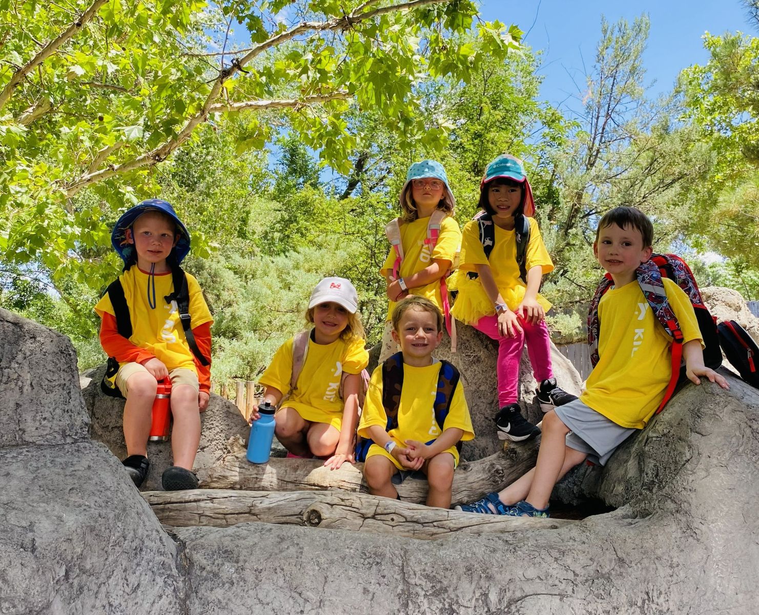 Children on a YMCA summer camp field trip